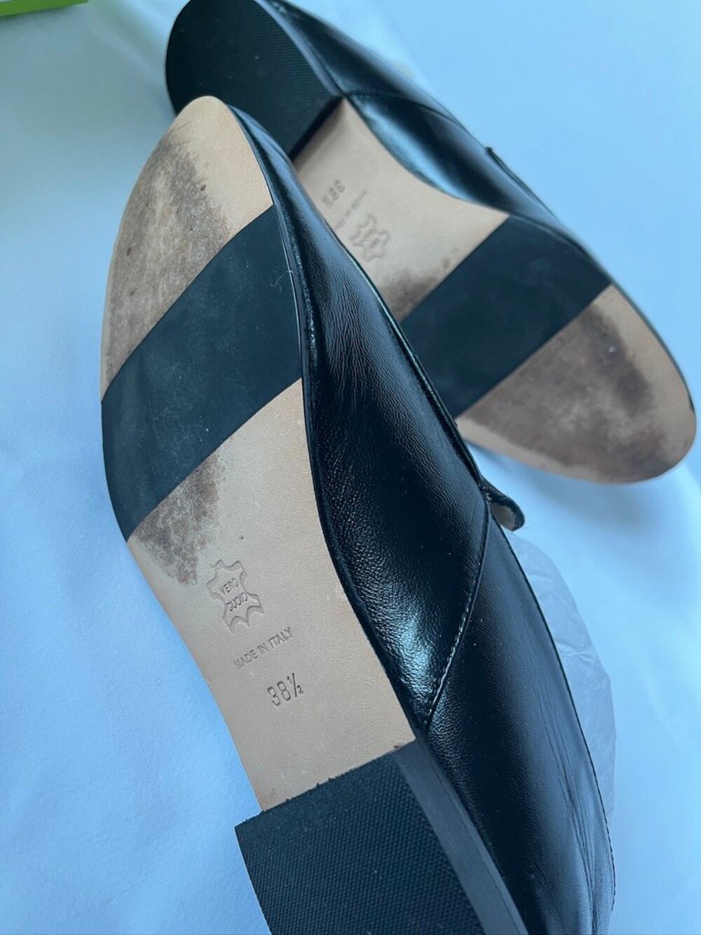 Pascucci black loafers size 38.5 Italian - Picture 7 of 8